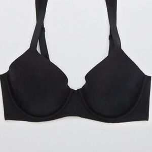 Smoothez Full Coverage sheer Bra in True Black